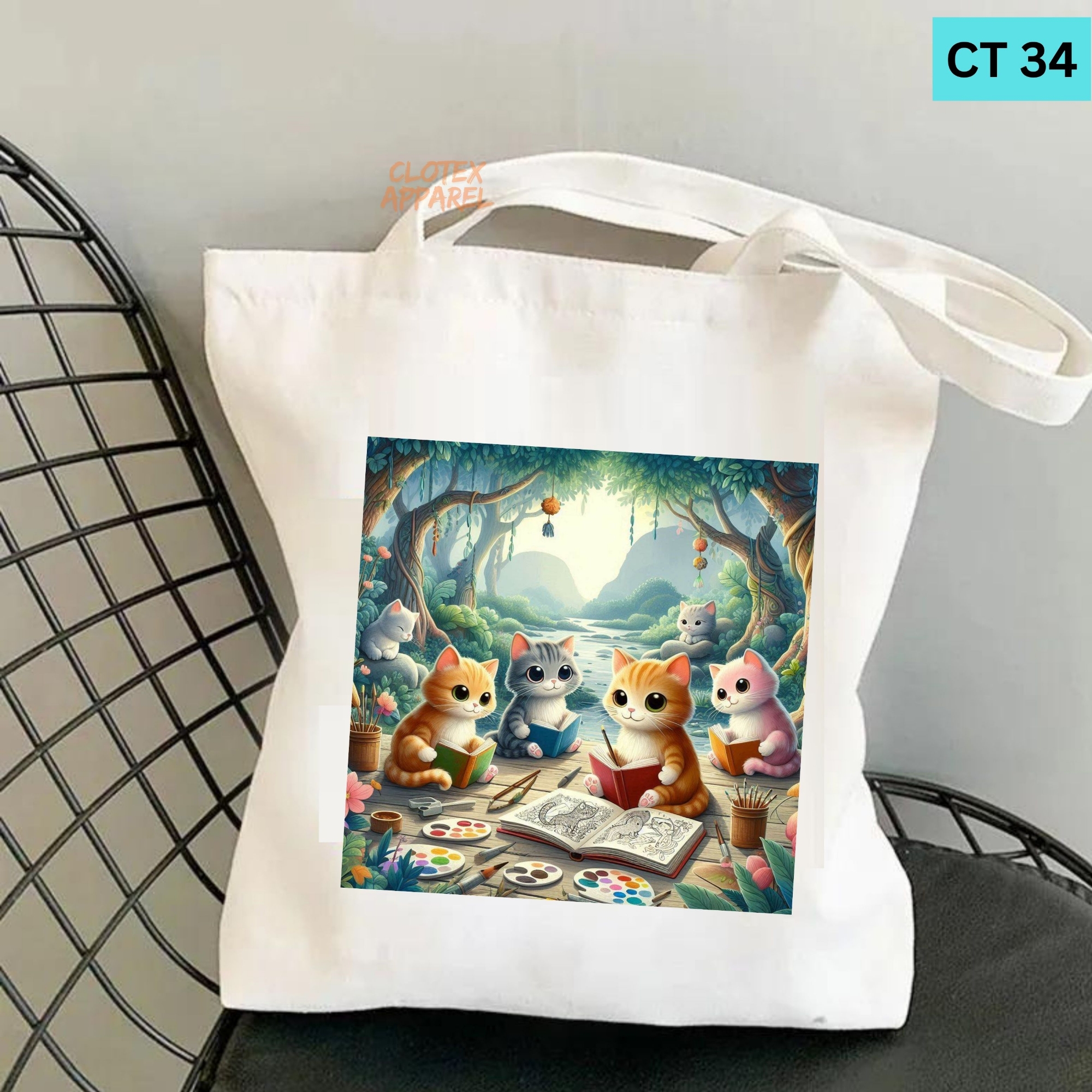 Picture of Smile Canvas Tote Bag Women Empowerment Designed Cotton Canvas Tote Bag With Zipper for Women Girls  Ladies Everyday Daily Useable Fashionable Hand Shoulder Bag For School College University Students (CT 34)