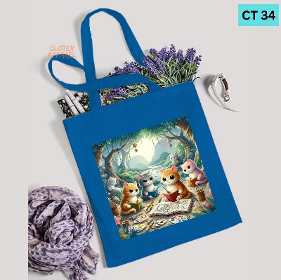 Picture of Smile Canvas Tote Bag Women Empowerment Designed Cotton Canvas Tote Bag With Zipper for Women Girls  Ladies Everyday Daily Useable Fashionable Hand Shoulder Bag For School College University Students (CT 34)