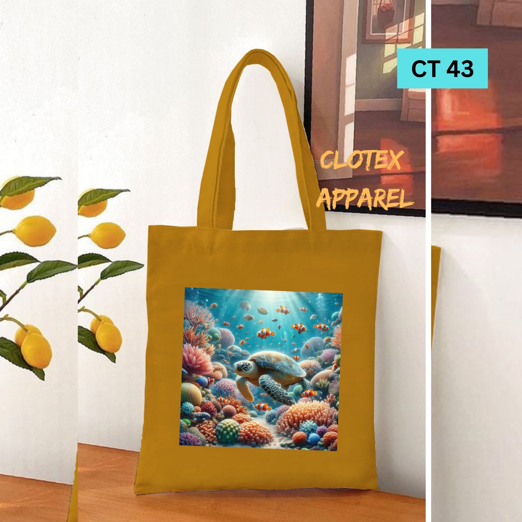 Picture of Smile Canvas Tote Bag Women Empowerment Under Water Designed Cotton Canvas Tote Bag With Zipper for Women Girls  Ladies Everyday Daily Useable Fashionable Hand Shoulder Bag For School College University Students (CT 43)