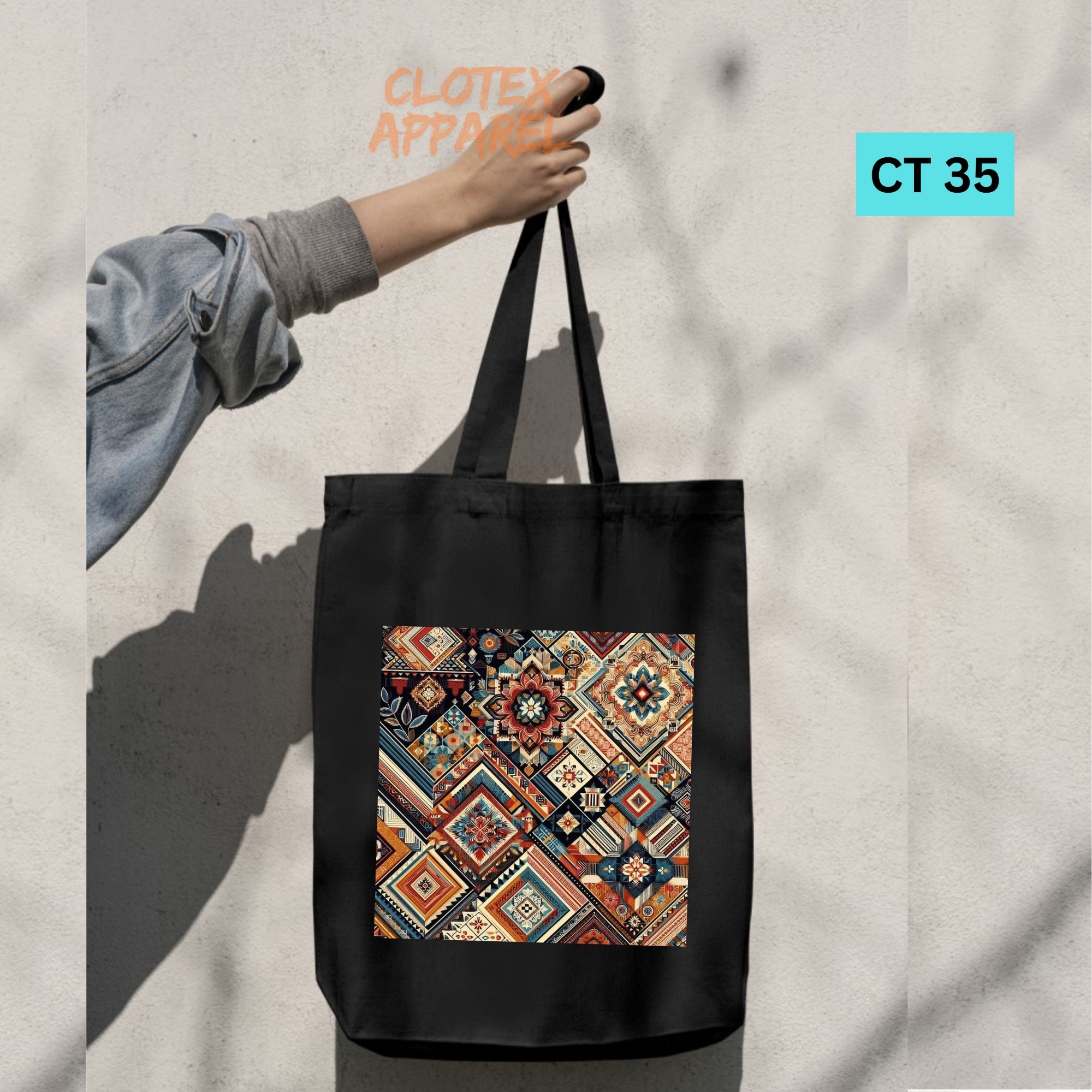 Picture of Smile Canvas Tote Bag Women Empowerment Designed Cotton Canvas Tote Bag With Zipper for Women Girls  Ladies Everyday Daily Useable Fashionable Hand Shoulder Bag For School College University Students (CT 35)