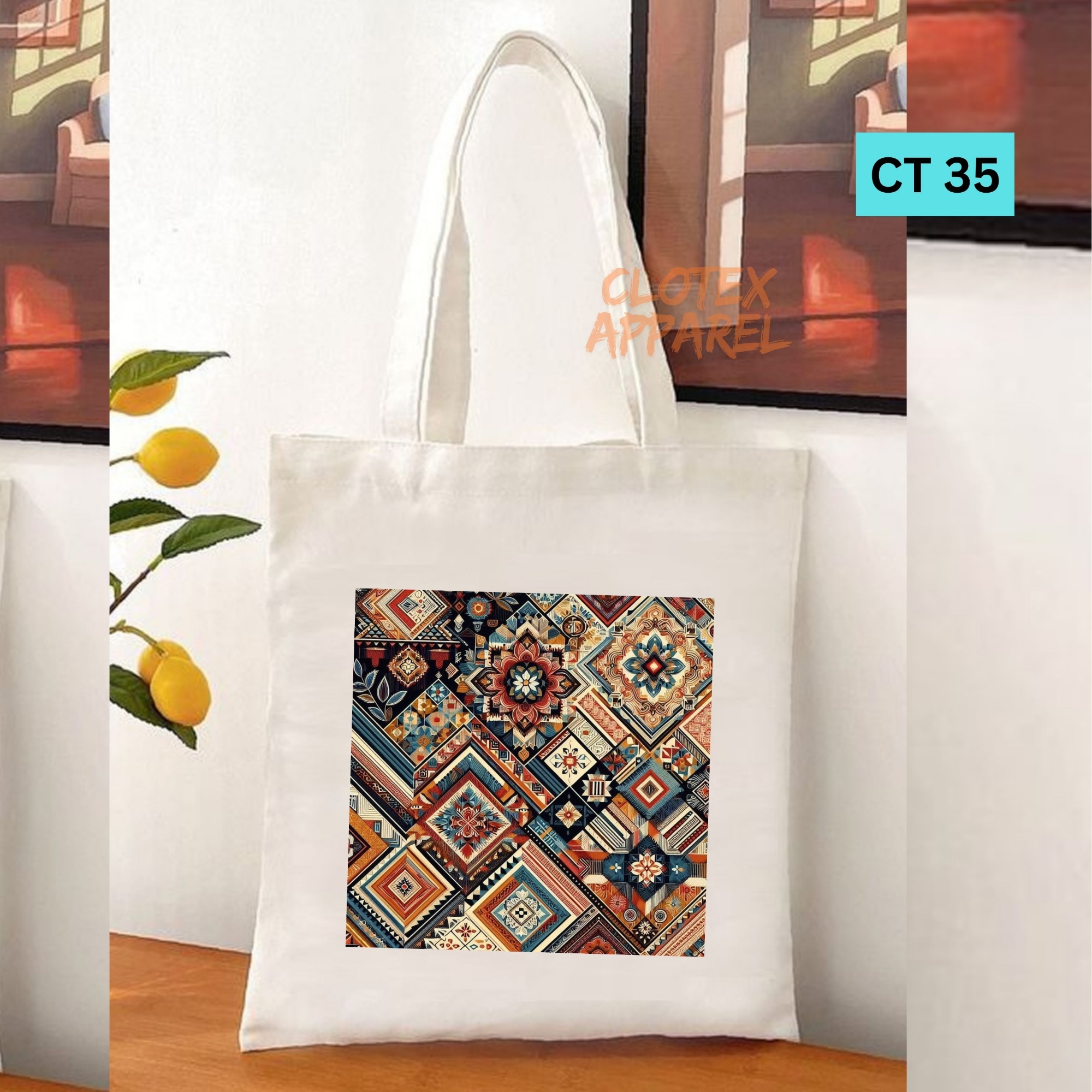 Picture of Smile Canvas Tote Bag Women Empowerment Designed Cotton Canvas Tote Bag With Zipper for Women Girls  Ladies Everyday Daily Useable Fashionable Hand Shoulder Bag For School College University Students (CT 35)