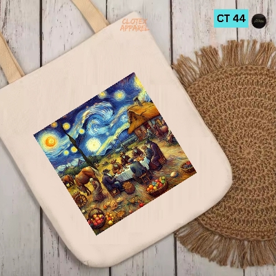 Picture of Smile Canvas Tote Bag Women Empowerment Designed Cotton Canvas Tote Bag With Zipper for Women Girls  Ladies Everyday Daily Useable Fashionable Hand Shoulder Bag For School College University Students (CT 44)