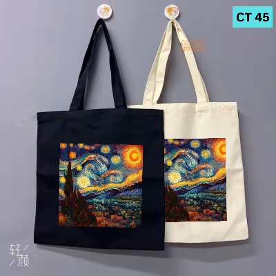 Picture of Smile Canvas Tote Bag Women Empowerment Village Image Designed Cotton Canvas Tote Bag With Zipper for Women Girls  Ladies Everyday Daily Useable Fashionable Hand Shoulder Bag For School College University Students (CT 45)