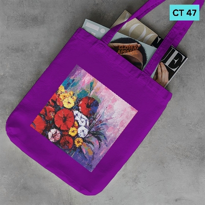 Picture of Smile Canvas Tote Bag Women Empowerment Designed Cotton Canvas Tote Bag With Zipper for Women Girls  Ladies Everyday Daily Useable Fashionable Hand Shoulder Bag For School College University Students (CT 47)