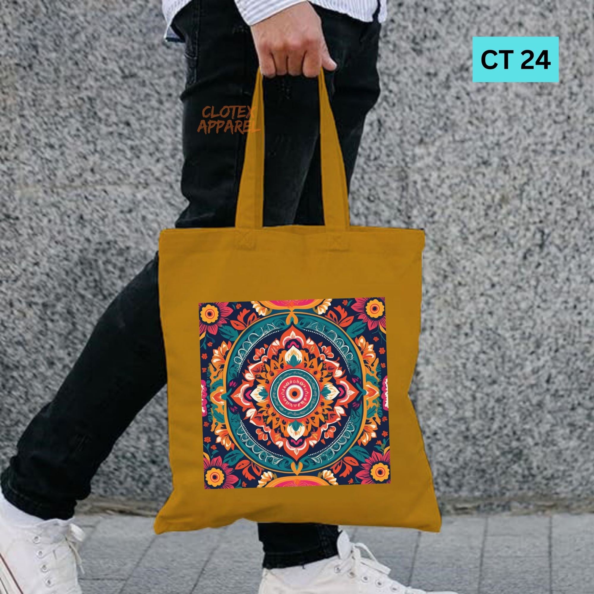 Picture of Smile Canvas Tote Bag Women Empowerment Designed Cotton Canvas Tote Bag With Zipper for Women Girls  Ladies Everyday Daily Useable Fashionable Hand Shoulder Bag For School College University Students (CT 24)