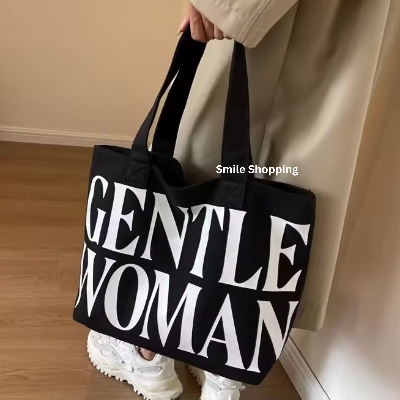 Picture of Fashion Letter Gentle Women Printing Tote Bag Large Capacity Casual Canvas Shoulder Bag For Women (FSB 15)