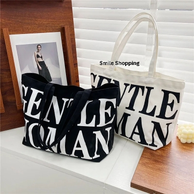 Picture of Fashion Letter Gentle Women Printing Tote Bag Large Capacity Casual Canvas Shoulder Bag For Women (FSB 15)