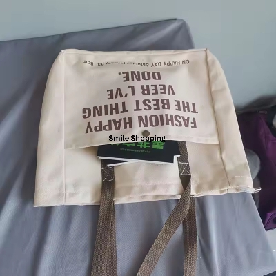 Picture of Fashionable Casual Large Capacity Shoulder Bag Shoppers Canvas Letter Fashion Harajuku Zipper Print Handbag Cheap Woman (FSB 13)