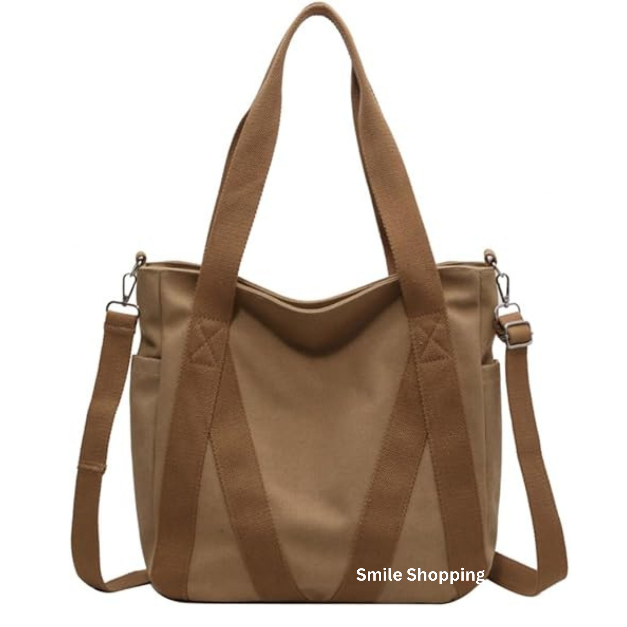 Picture of Canvas Stylist Shoulder Bag Women Tote Bag Aesthetic Plain Canvas Tote Bags Crossbody Tote Bag Fashionable Cotton Shoulder Bag (FSB 14)