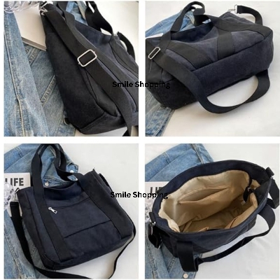 Picture of Canvas Stylist Shoulder Bag Women Tote Bag Aesthetic Plain Canvas Tote Bags Crossbody Tote Bag Fashionable Cotton Shoulder Bag (FSB 14)