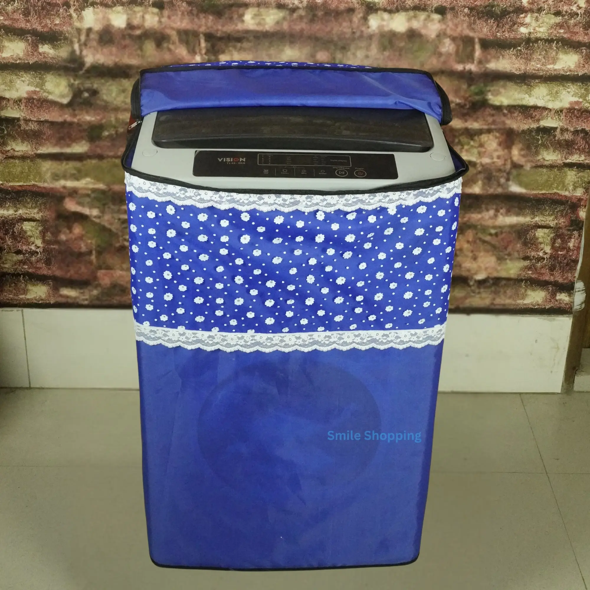 Picture of Wonderful Designed (15-16Kg) Washing Machine Cover, Top Loading Premium lace Washing Machine Cover (WMC-02)