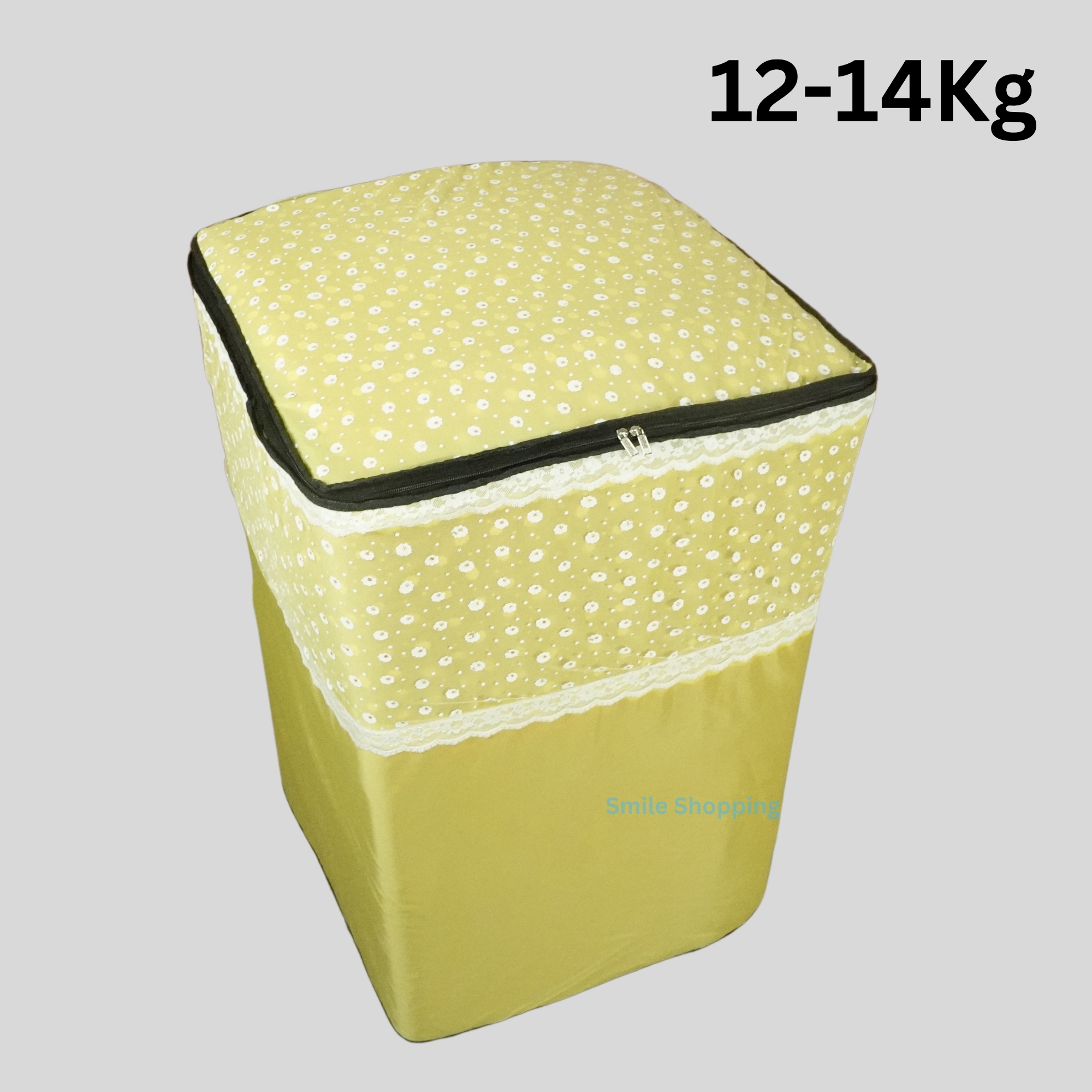 Picture of Beautiful Designed (12-14Kg) Washing Machine Cover, Top Loading Premium lace Washing Machine Cover (WMC-02)