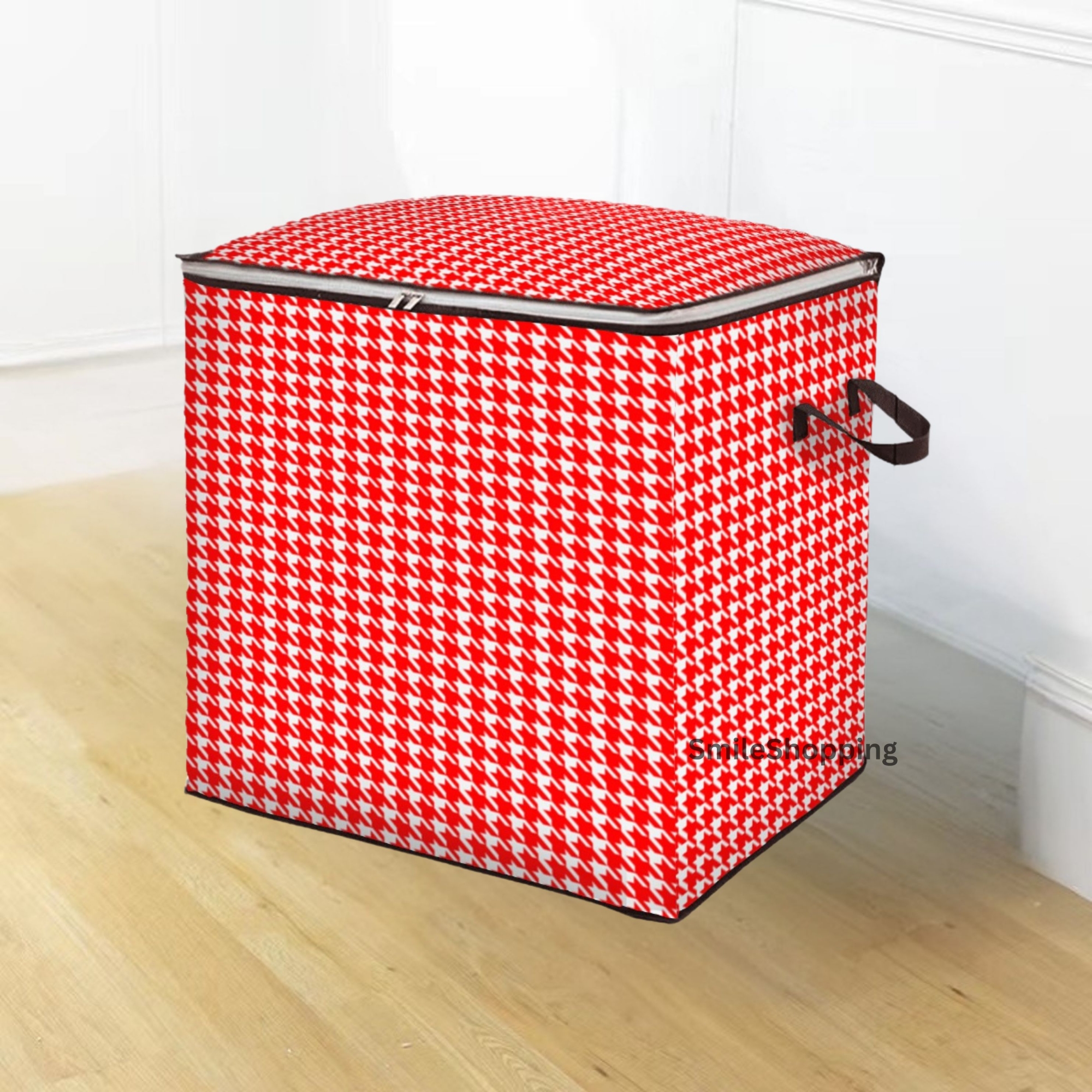 Picture of Square Shape  Large Capacity Winter Cloth Blanket Storage Organizer Printed Premium Quality Quilt Storage Bag  NWPSB -sq