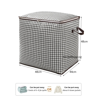 Picture of Square Shape  Large Capacity Winter Cloth Blanket Storage Organizer Printed Premium Quality Quilt Storage Bag  NWPSB -sq