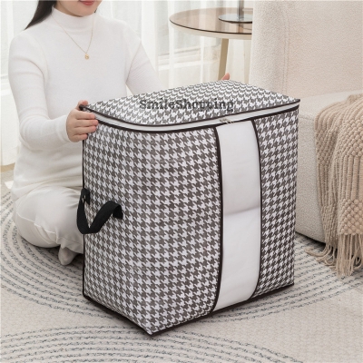 Picture of Vertical Printed Premium Quality Quilt Storage Bag Large Capacity Winter Cloth Blanket Storage Organizer NWPSB V