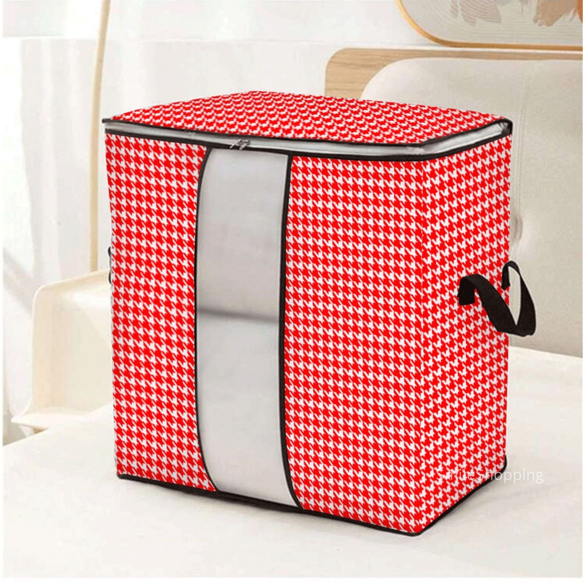 Picture of Vertical Printed Premium Quality Quilt Storage Bag Large Capacity Winter Cloth Blanket Storage Organizer NWPSB V