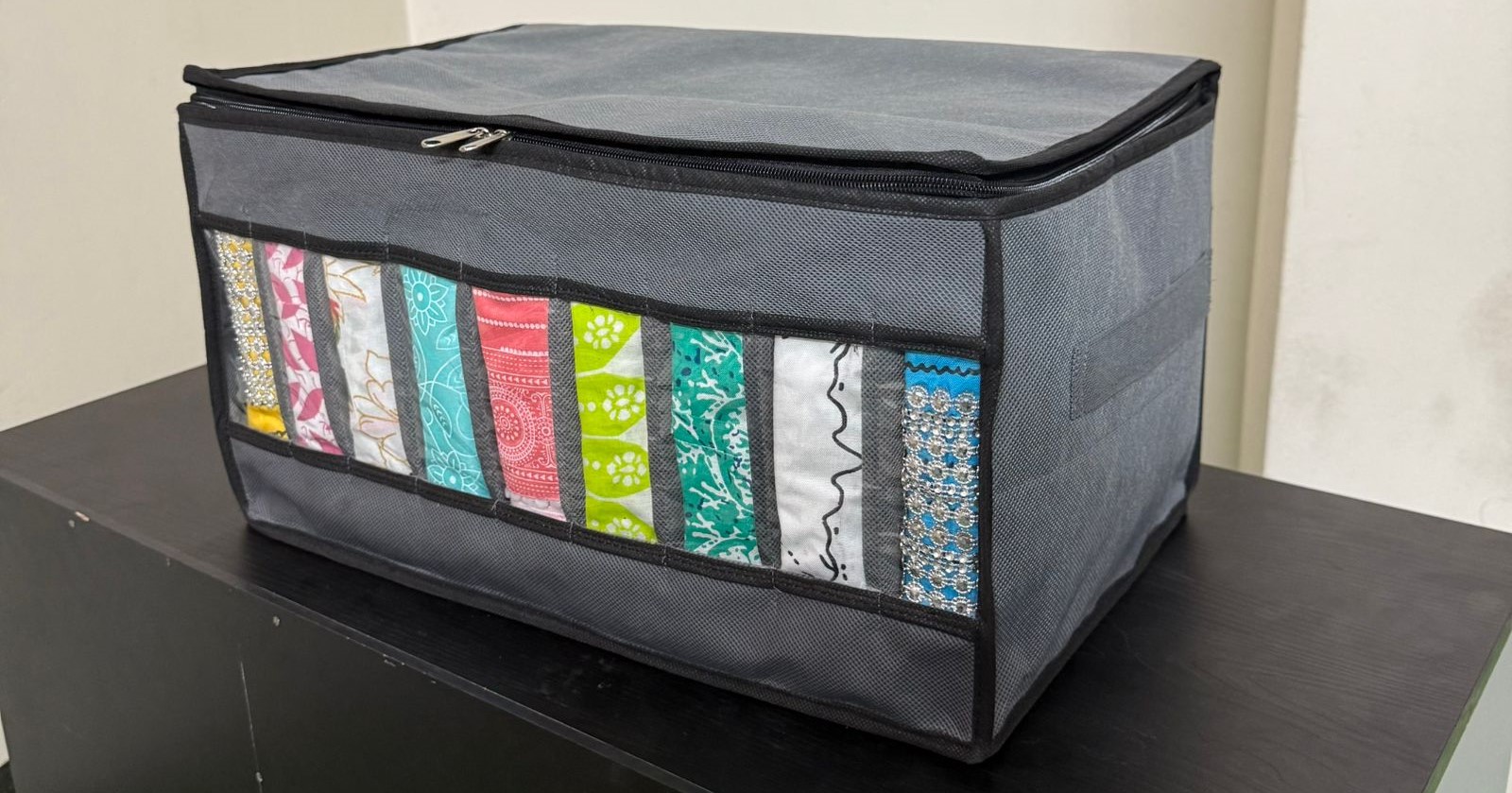 Picture of FS Transparent Cloth Organizer Box Stylish. Spacious. Smart Storage.(F9L)