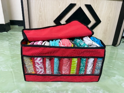 Picture of FS Transparent Cloth Organizer Box Stylish. Spacious. Smart Storage.(F9L)