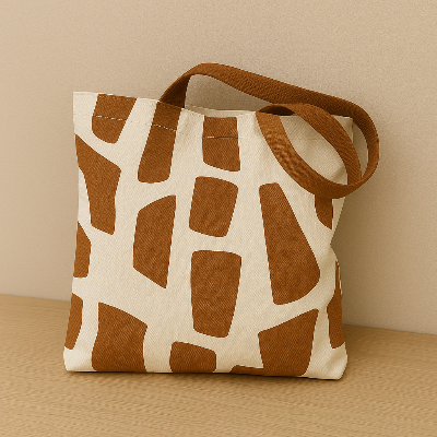 Picture of Printed Premium Quality Canvas Tote Bag, Stone Printed Tote Bag With Zipper CP-02