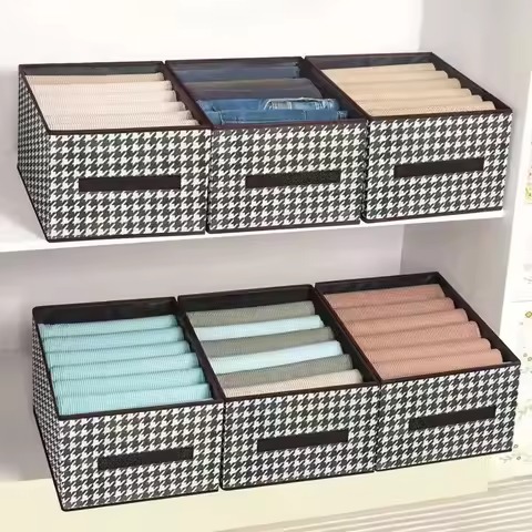 Picture of Printed 9 Grids Cloth Organizer Box – Keep Your Wardrobe Neat & Tidy (NW 9L)
