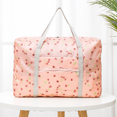 Picture of Foldable Travel Duffel Bag – Lightweight, Waterproof, Spacious | With Front Zipper Pocket & Durable Handles | Available in Cute Cherry & Star Prints – Ideal for Travel, Gym, Shopping(PFTB 01)