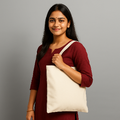 Picture of Premium Canvas Tote Bag – Minimalist Everyday Essential Enhance your daily routine with this elegant and practical Black Canvas Tote Bag STB-01