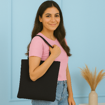 Picture of Premium Canvas Tote Bag – Minimalist Everyday Essential Enhance your daily routine with this elegant and practical Black Canvas Tote Bag STB-01