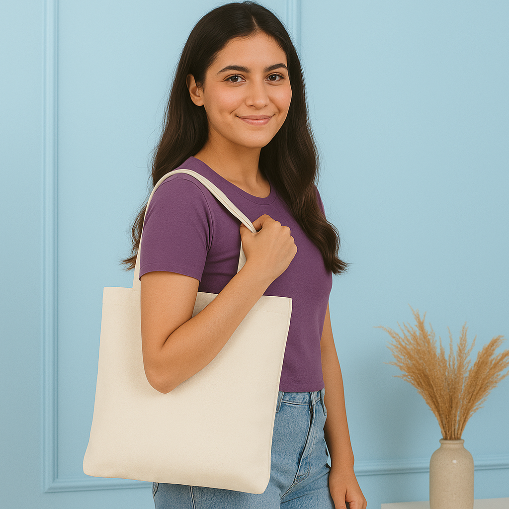 Picture of Premium Canvas Tote Bag – Minimalist Everyday Essential Enhance your daily routine with this elegant and practical Black Canvas Tote Bag STB-01