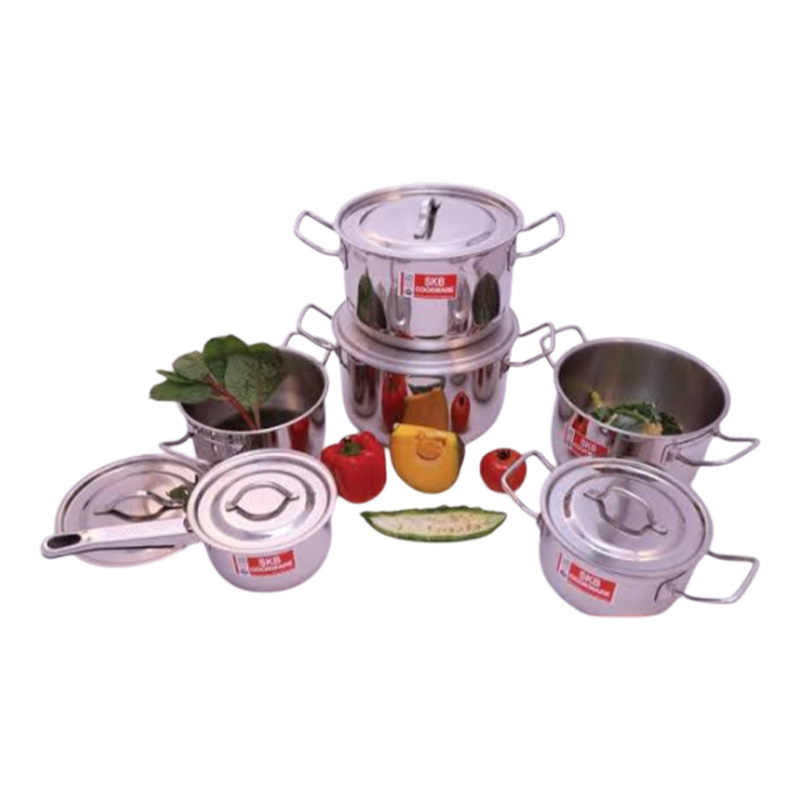 Picture of SKB SuS304 food grade stainless steel Curry Sauce Pot with SS Lid and Handle 24 cm