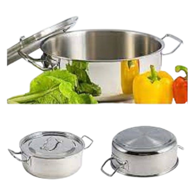 Picture of SKB SuS304 food grade stainless steel Curry Sauce Pot with SS Lid and Handle 28 cm