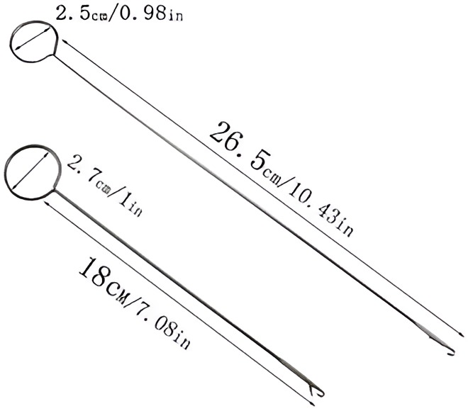 Picture of Sewing Loop Turner, Loop Turner Tool Home Sewing Sturdy Stainless Steel for Shoelaces Package Band for DIY Knitting Accessories