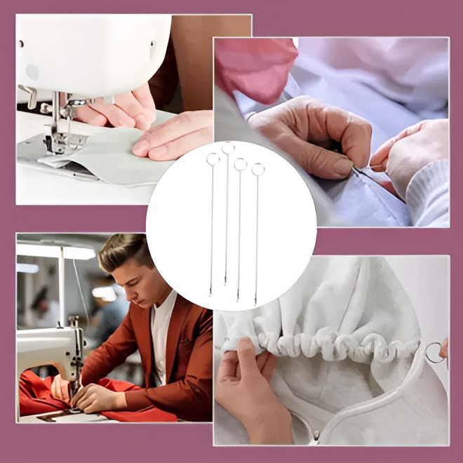 Picture of Sewing Loop Turner, Loop Turner Tool Home Sewing Sturdy Stainless Steel for Shoelaces Package Band for DIY Knitting Accessories