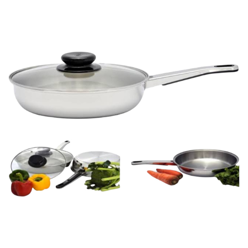 Picture of SKB Frying Pan With Glass Lid-20 CM