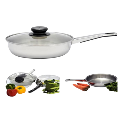 Picture of SKB Frying Pan With Glass Lid-22 CM