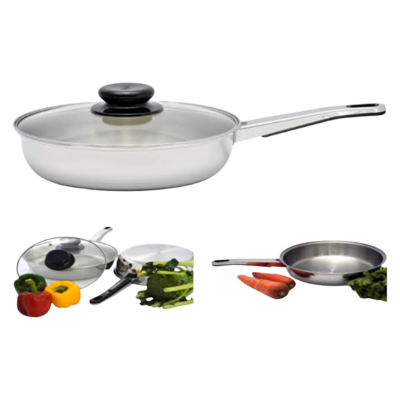 Picture of SKB Frying Pan With Glass Lid-24 CM