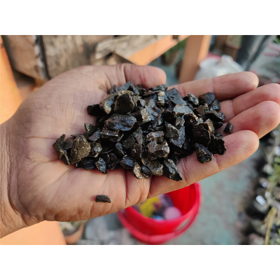 Picture of Black Stone (কালো রঙ এর পাথর) - 01 kg Pack of Natural Black Color  Decoration Stone Rocks for Aquarium and Many More Decoration Use
