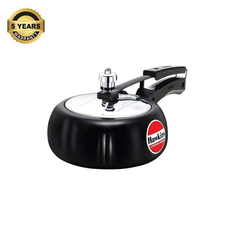 Picture of Hawkins Contura Hard Anodised Aluminium Inner Pressure Cooker, 2 Liters, Black Made In India