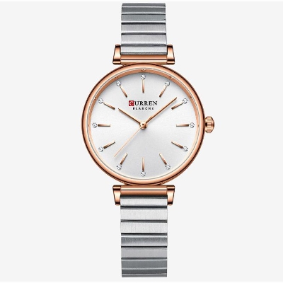 Picture of মহিলাদের জন্য curren 9081 স্টেইনলেস স্টিলের অ্যানালগ ঘড়ি-রূপালী রঙের