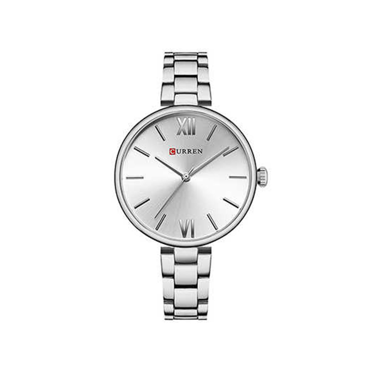 Picture of Curren 9017 Silver Stainless Steel Analog Clock-Rupali Color for Women