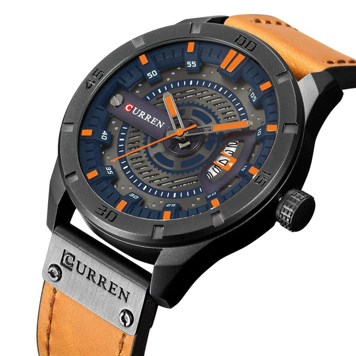 Picture of Curren 8301 - Brown Leather Analog Watch for Men-Brown