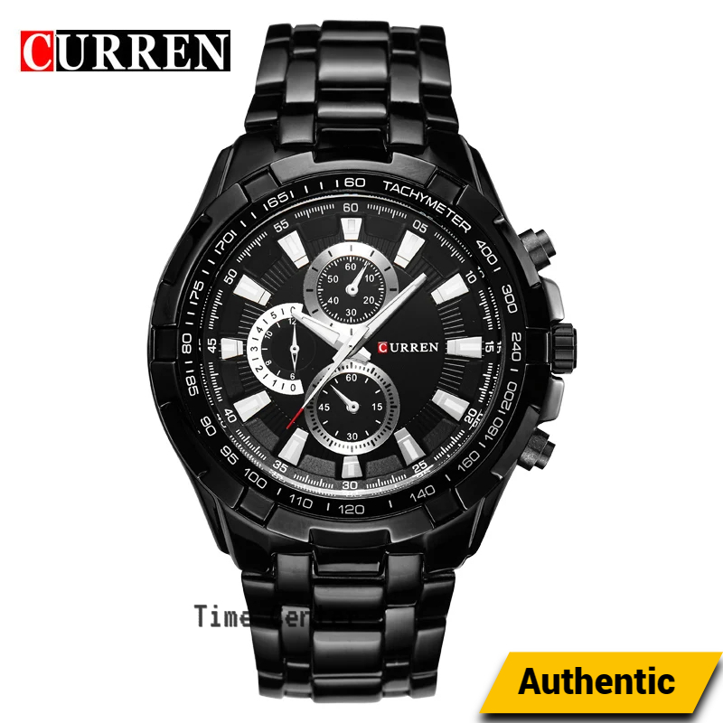 Picture of CURREN 8023 Men's Stainless Steel Business Fashion Fashion Chronograph Clock Analog Water Resistance For Men - Black