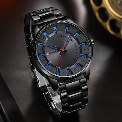 Picture of CURREN 8406 Stainless Steel Men Quartz Wristwatch Watches for Men-Black Blue