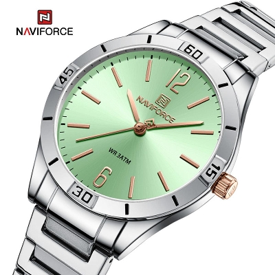 Picture of NAVIFORCE 5029 New Luxury Women Clock Gorgious and Elegant Quartz Ladies still and stillness Watch Delicate Dres casual Watches Wristwatch -Silver and Green