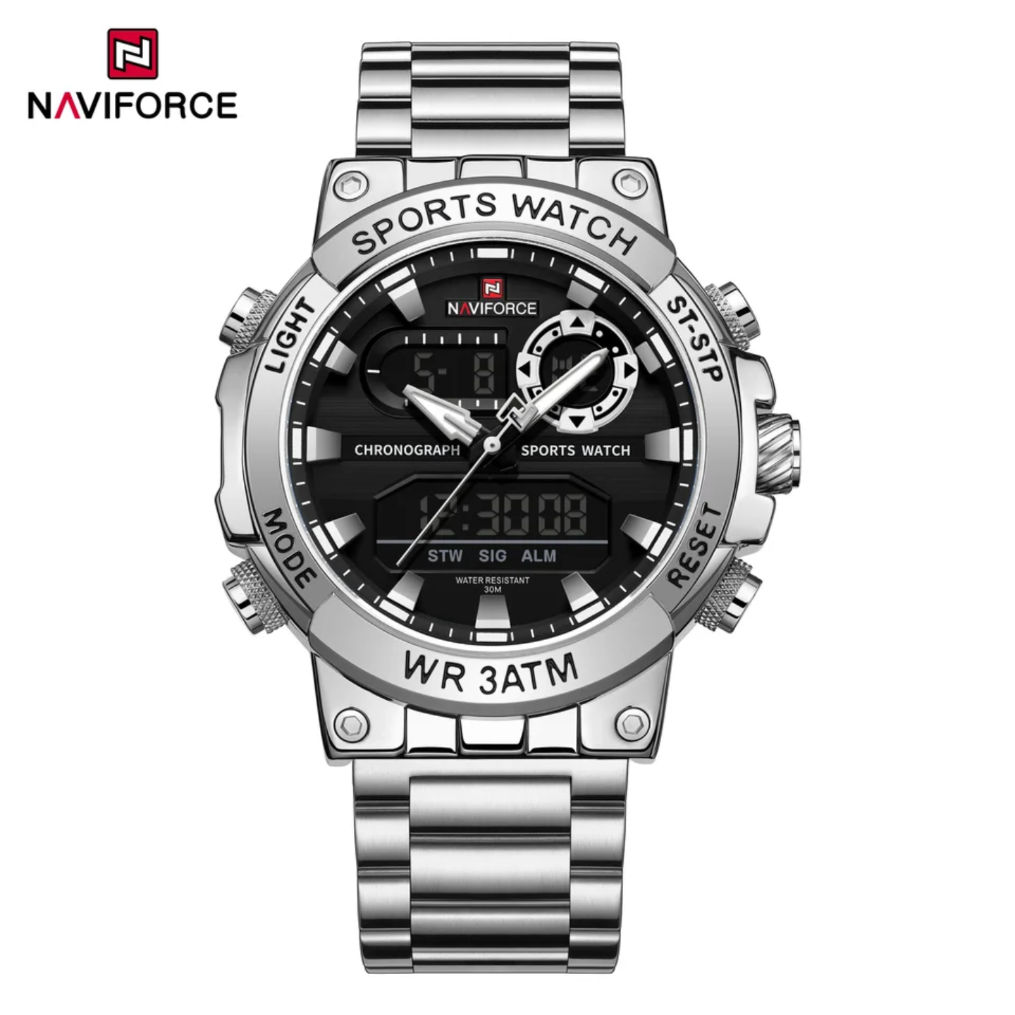 Picture of NAVIFORCE 9237  Fashion Casual Men's Digital Watches Dual Display Multi Functional Quartz Watch For Men