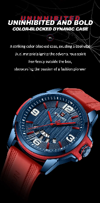 Picture of NAVIFORCE 9215 Original Quartz Watch for Men Fashion Business Silicone Strap Waterproof Luminous Male Wristwatches Relogio Masculino