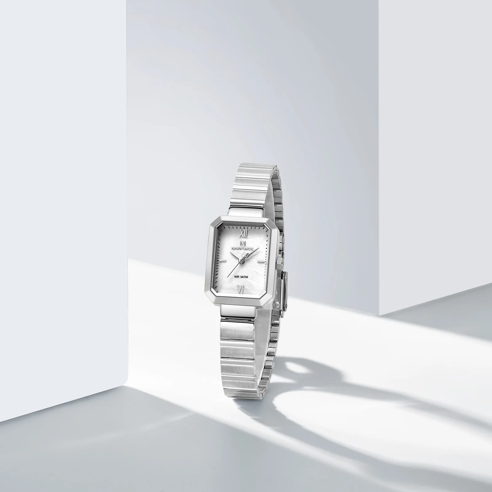 Picture of NAVIFORCE 5050 Original Watches for Women Classics Waterproof Luxury Hook Buckle Steel Band Ladies Sports Wristwatch For Women