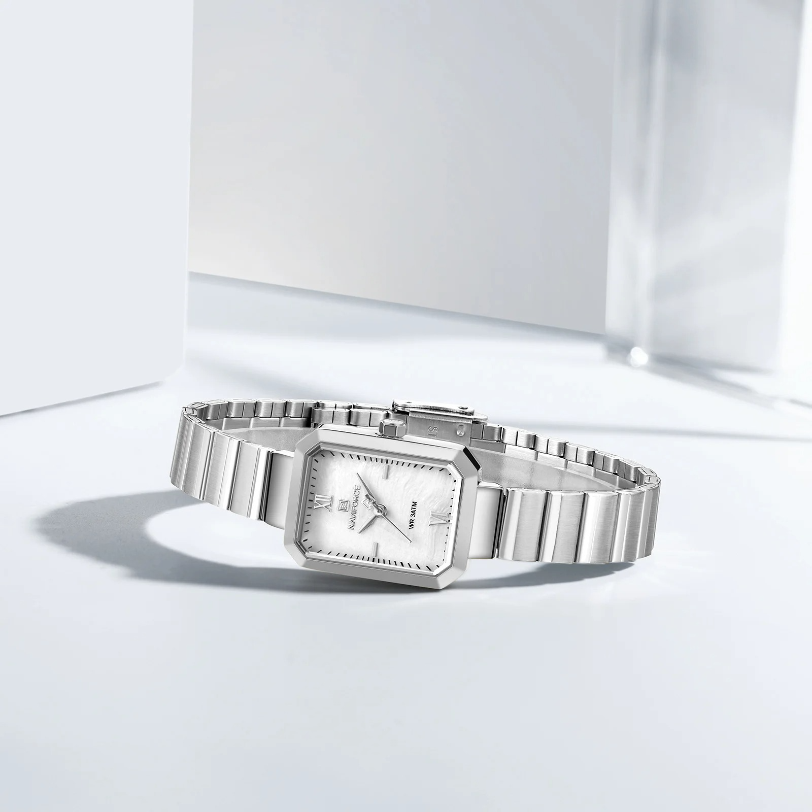 Picture of NAVIFORCE 5050 Original Watches for Women Classics Waterproof Luxury Hook Buckle Steel Band Ladies Sports Wristwatch For Women