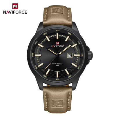 Picture of NAVIFORCE 9248 Men Watch Sport Wristwatch Top Brand Luxury Auto Date Silicone Leather Quartz Original Male Clock Gift & Black Blue