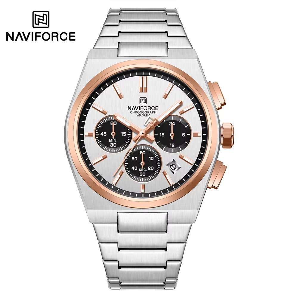 Picture of Naviforce 8048 Luminous Multi-Function Business Watches  Fashion Lover's Three-Eye Chronograph Luxury Watch for Men