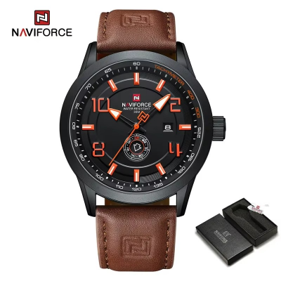 Picture of NAVIFORCE 9229  Brand Men's Quartz Watch Luxury Sports Waterproof Luminous Date Week Wristwatch Business PU Strap Clock Reloj Hombre